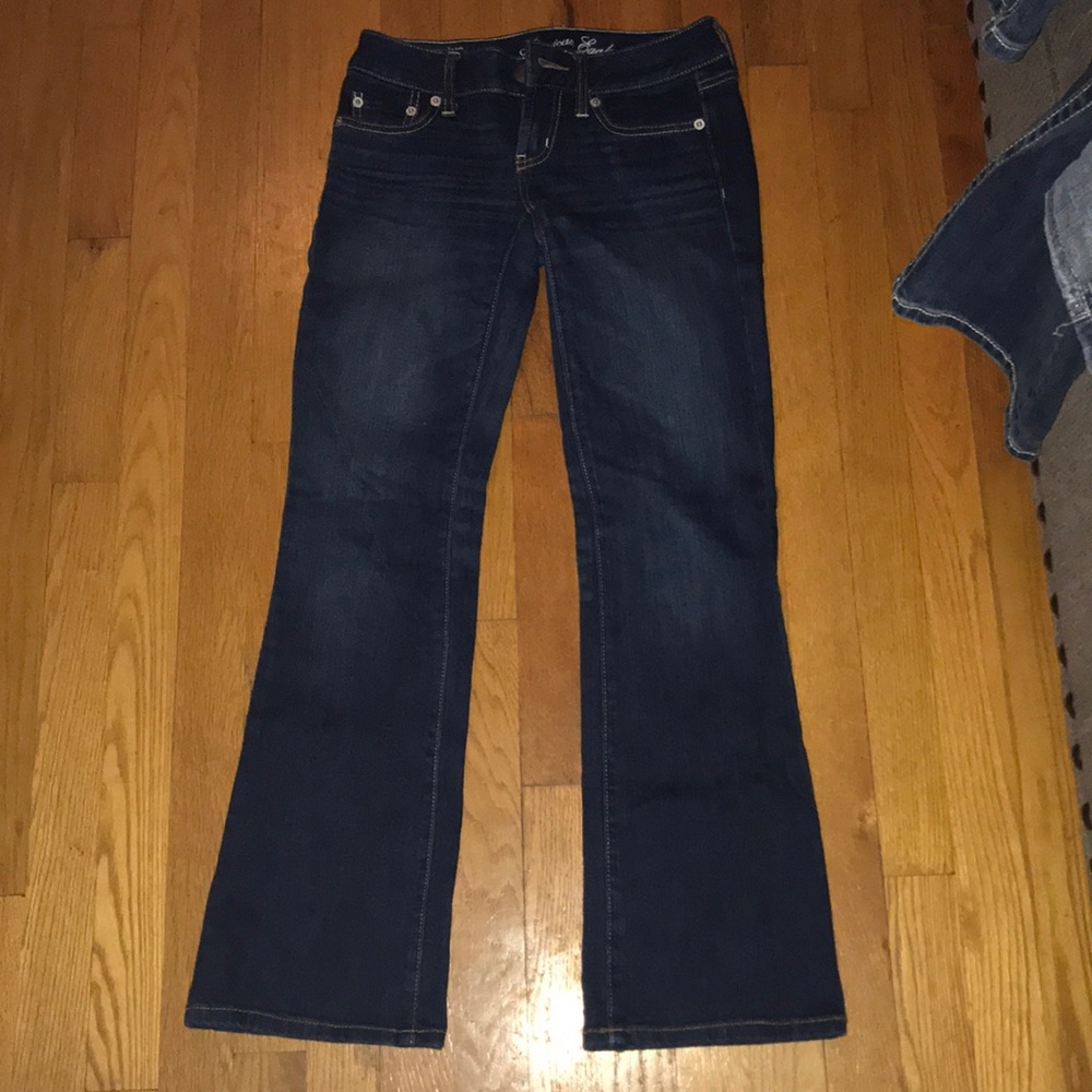 Dark blue jeans